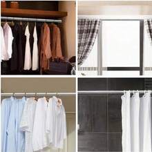 Extendable Stainless Steel Wardrobe Rail -Adjustable Clothes Hanging Rod, Rust-Proof For Bathroom, Balcony & Wardrobe (47-80cm/68-120cm) - Silver - View 7