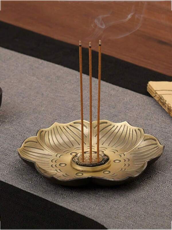 1Pc Plum Blossom Incense Holder Incense Holder Porous Nine-Hole Alloy Shower Tray Incense Burner Sandalwood Stove Household Indoor Incense Stand