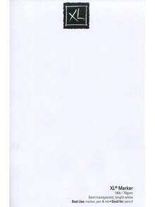 Bloc de papel marcador de la serie XL, semitranslúcido para bolígrafo, lápiz o marcador, plegable, 18 libras, 9 x 12 pulgadas, blanco, hojas (400023336) - 9" x 12" (23 cm x 30 cm) - Ver 5