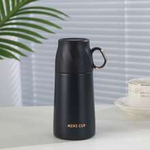 Bouteille isotherme en acier inoxydable pour boissons chaudes et froides avec couvercle étanche et gobelet intégré, triple isolation murale, boissons chaudes 6-12h, parfait pour le café et le thé, lavable au lave-vaisselle