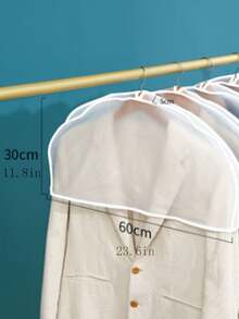 1pc/3pcs Clothing Dust Cover, Hanging Garment Bag, Transparent Waterproof Coat, Suit Protector Cover