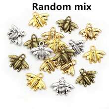 30 pièces 20x16mm Charms pendentif abeille en alliage de zinc, accessoires de fabrication de bijoux DIY - abeille - Voir 9