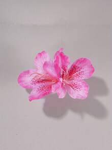 1 件波西米亚风格人造花发夹 - 鲜艳的粉色和紫色花朵发夹，适合女孩，非常适合婚礼、新娘盘发和时尚刘海，婚礼发饰 | 装饰性发饰 | 鲜艳的彩色发夹，女孩发饰发夹爪夹发夹，学校用品