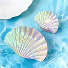 2pcs Set Elegant Ombre Color Shell Hair Clips, Women's Minimalist Fashion Hair Accessories, 2 Sizes Available, Suitable For Beach, Vacation, Mother's Day, Daily Wear, Family Gift Summer Hair Claw Claw Clips Hair Jaw Clip Hair Clamps