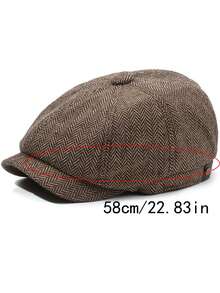 D EXCEED 1PC / 3PCS / 6PCS 男士平顶帽人字形粗花呢男士出租车司机帽 1920 年代常春藤爱尔兰驾驶帽盖茨比帽万圣节装饰礼物角色扮演情人节礼物舞会 - 多色 - 查看 12