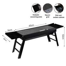 Foldable BBQ Grill With Cooking Grid - Compact, Space-Saving Design For Camping, Picnics & Small Spaces