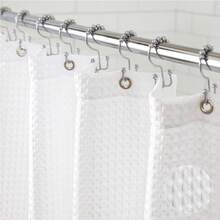 New GORILLA GRIP Waffle Shower Curtain, Thick Weighted Fabric, 72x78 ...