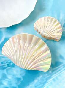 2pcs Set Elegant Ombre Color Shell Hair Clips, Women's Minimalist Fashion Hair Accessories, 2 Sizes Available, Suitable For Beach, Vacation, Mother's Day, Daily Wear, Family Gift Summer Hair Claw Claw Clips Hair Jaw Clip Hair Clamps