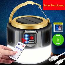 1 pieza Linterna de camping con energía solar LED, recargable y resistente al agua con función de carga de batería y teléfono, luz portátil para tienda de campaña para uso en exteriores, senderismo, barbacoa y iluminación de emergencia