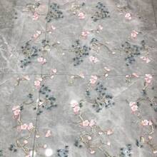 1 Piece Of Organza Plum Blossom Embroidery Fabric DIY Sewing Window Screen, Tablecloth Decorative Embroidery Fabric