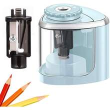 Pencil Sharpener Electric Pencil Sharpener For Kids, Blade To Fast Sharpen, Suitable For No.2/School/Classroom/Office/Home (Black)