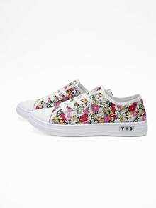 DareSee Zapatos de patinaje de moda para mujer, tenis blancos con cordones de bloques de color con estampado de leopardo y suelas gruesas, zapatos deportivos casuales para exteriores, regalos para Music Fest, Y2KFest, regreso a clases, otoño e invierno - Rosa - Ver 12