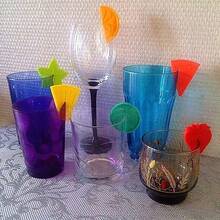 1Set Silicone Wine Glass Labels, Water And Drink Cup Decorations, Party Wine And Champagne Flute Identification Markers, Wedding And Birthday Supplies, Home And Party Decorations - Multicolor - View 8