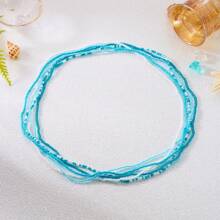 5pcs Hawaiian Style Bohemian Style Exaggerated Colorful Bead Waist Chain Suitable For Beach Vacations, Music Festivals