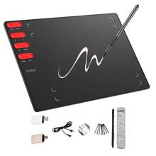 8192 niveaux de pression 8 touches express Tablette graphique légère, convenant pour Windows, compatible OTG pour la création artistique, l'esquisse, la conception et l'enseignement, zone active de 7,6 x 5,6 pouces avec système d'équilibrage d'inclinaison et taux de rapport de 266 PPS pour une expérience de dessin fluide