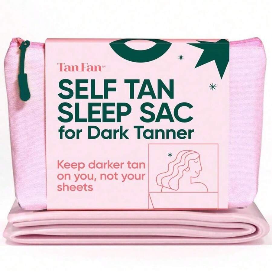 Tan Fan Self Tan Sleep Sac: Protects Sheets From Self Tanner Stains. 100% Cool Silky Lightweight Poly That Is Breathable And Roomy For Pure Comfort - Dark Tanner - View 1