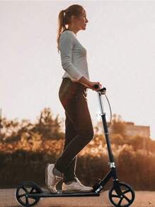 1 pieza Scooter plegable, Manubrios ajustables en altura, Apto para adultos y adolescentes, para uso exterior