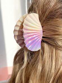2pcs Set Elegant Ombre Color Shell Hair Clips, Women's Minimalist Fashion Hair Accessories, 2 Sizes Available, Suitable For Beach, Vacation, Mother's Day, Daily Wear, Family Gift Summer Hair Claw Claw Clips Hair Jaw Clip Hair Clamps