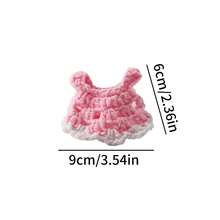 一件可爱小宠物连衣裙迷你针织雪貂衣服手工仓鼠公主裙透气宠物服装 - 彩色 - 查看 14