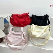 Women's Canvas Shoulder Bag, Large Travel Bag, Yoga Sports Bag, Fashion Handbag, 2024