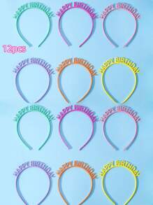 12قطعة/6 قطع أشرطة رأس بلاستيكية لحفلة عيد الميلاد (مقاس موحد يناسب معظم الحالات، 6 قطع في كل عبوة)