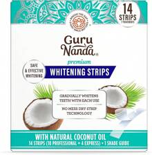 GuruNanda Teeth Whitening Strips - 7-Day Treatment With Non-Slip, Dry Strip Technology - Whitening Designed With Care For A Brighter Smile