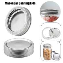 10/20PCS Canning Lids Leak-Proof Split-Type Regular/Wide Mouth Mason Jar Lids Tinplate Jar Caps Storage Bands