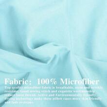 2 Pcs Zippered Toddler Pillowcases, 100% Brushed Microfiber 13x18 Pillowcases - Light Blue - View 2