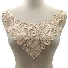1pc Polyester Lace Embroidery Hollow Floral Collar Applique, For Dresses And Crafts - Multicolor - View 12