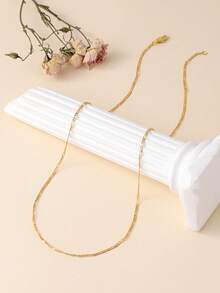 1 件 18K 镀金 2.5 毫米法国费加罗链男士项链，热销时尚优雅跨境商品 - 金色 - 查看 2