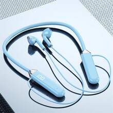 1 件磁性设计按钮控制柔软舒适硅胶柔性颈带 HiFi 立体声无线耳机，时尚无线音乐耳机，播放时间长达 600 小时