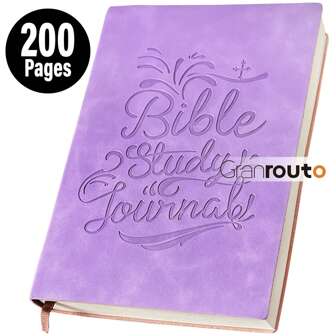 Granrouto 1 pieza Diario de estudio Granrouto con método S.O.A.P. - Suministros de estudio Cuaderno de notas de la iglesia Cuaderno devocional diario Cuaderno de oración Juego de toma de notas y diario Regalos basados en la fe para mujeres y hombres, color morado