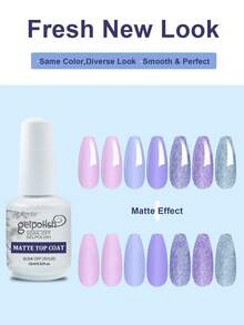 3 件 15 毫升凝胶免擦拭面漆和底漆套装，光泽持久，适用于家庭沙龙美甲 DIY - 無色 - 查看 6