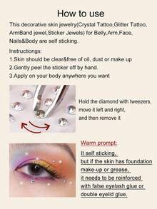 375颗4毫米纯色自粘水钻贴纸，水晶发饰，钻石脸部宝石，适用于DIY工艺品和艺术项目，嘉年华，情人节，万圣节，圣诞节礼物，母亲节，派对，音乐节，面部毛发指甲装饰水钻贴纸 - 彩色 - 查看 10