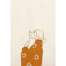 1pc/3PCS Funny Cat Dumplings Slouchy Cat Illustration Abstract Line Poster Canvas Painting Nordic Style Wall Art Picture Bathroom Home Decor Framed Cat Unframed Cat