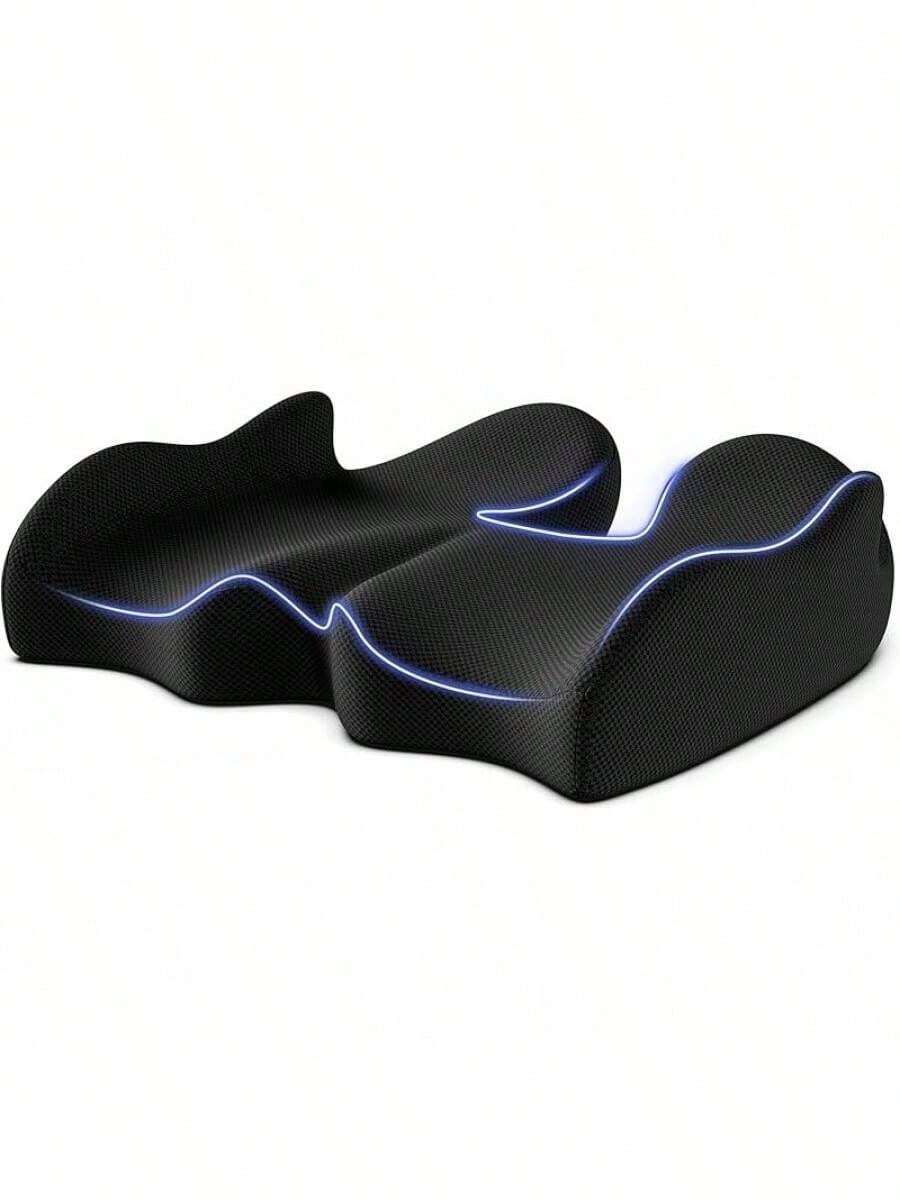 Seat Cushion, Memory Foam Cushion For Office Chair, X Large Desk Chair Cushions, Pad Pillow Seat Cushion For Tailbone Pain Relief & Pressure Relief Sciatica For Long Sitting - Black - View 1