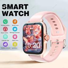 2025 New Silicone Strap Smart Watch With Multiple Sports Modes, Fitness Tracker, Pedometer, Wireless Call, Call Reminder/Rejection, Music Playback Control, Weather Forecast, USB Charging, Suitable For Men/Women