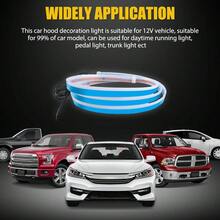Car Hood Led Strip,5FT Led Strip Lights For Car Hood,Car LED Lights Flexible LED Hood Light Strip Engine Hood Guide Decorative Light Bar, Waterproof Hood Beam Light Strip - star scan-white - 查看 5
