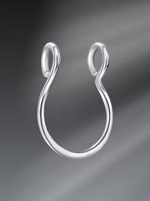 CIZME Fake Nose Rings Stainless Steel Gold Faux Septum Rings Dangle U Shaped Fake Nose Piercing Jewelry Non Piercing Septum Rings For Women Men Fake Lip Rings Ears Clip On Cartilage Earring - Fake Nose Ring - View 25
