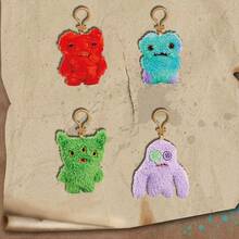 ZURU Plush Clip-On Keyring Grin Grin Funny Ugly Monster Plush Doll - Grin Grin - View 6