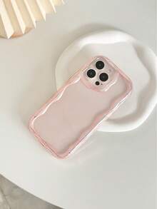 Cute Solid Color Basic Phone Case Asymmetrical Wavy Ripple Translucent 4pcs Thick Red 10 Protective Cases Colorful Candy Painted Shock-Proof Covers For New 14 Compatible With IPhone Waterproof Anti-Fall Scratch Resistant Birthday Gift Party - Multicolor - View 6