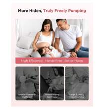 Electric, 1000mAH Large Capacity Battery, Portable, Hands-Free Breast Pump - Lightweight Electric Breast Pump, Leak Proof Upgraded, 3 Modes And 12 Settings With 17/19/21/27mm Flange (1/2 Pieces Set - White/Pink)