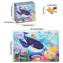 100pcs Animal Theme Jigsaw Puzzle, Educational Learning Puzzle Game, Preschool Toy, Birthday & Christmas Gift