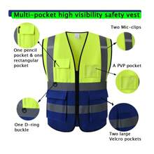 High Visibility Security Working Reflective Vest Personalized Construction Traffic Outdoor Cycling Wear For Men Woman
