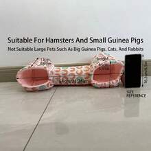 1 件套仓鼠窝带树枝，豚鼠隐蔽屋，柔软温暖的隧道隐蔽别墅，适合所有季节的小型宠物