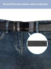 1pc/2pcs/4pcs Instant Adjustable Seamless Black Waist Belt Loop Extender For Jeans & Pants - Effortless Size Adjustment, Comfortable Fit, Easy Installation, Suitable For Men & Women Of All Sizes