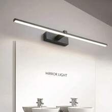 1pc LED Rechargeable Wall Light, 5V2A USB Plug, Remote Control, Black 40/60cm Length Mirror Lamp, Tricolor Dimmable,Timing Funtion For Bathroom Living Room Bedroom Dresser