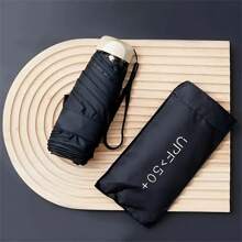 1 Pc Compact Folding Umbrella, Travel Umbrella, Lightweight Portable Umbrella, Fashionable Mini Sun Umbrella For Men, Women's UV Protection Waterproof Pocket Travel Umbrella, Gift For Her