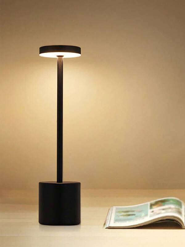 1pc Cordless LED Desk Lamp, Portable USB Rechargeable Outdoor Lamps With 3-Level Dimming, Battery Powered Light Suitable For Dinner, Terrace, Dining Room, Bedroom (Black, Gold, White, Silver)
