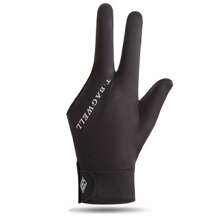 1 pieza Guantes profesionales de billar para hombres con tres dedos, de seda de hielo transpirable y antideslizante, set individual para mano izquierda, guantes de tenis de mesa para mujeres T3